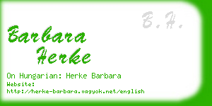 barbara herke business card